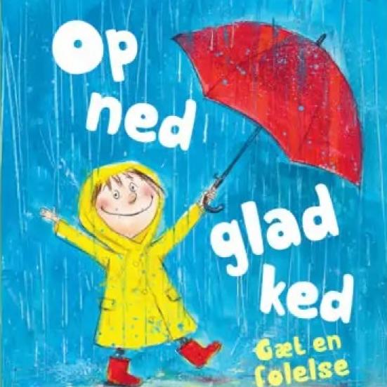 Forside fra bogen Op Ned Glad Ked - gæt en følelse